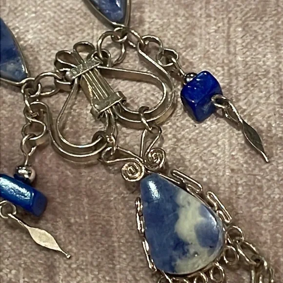 Southwestern Natural Blue Gemstone Necklace - Picture 6 of 8